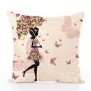 Fairy tales Flower Style Printed Pillow Cover Butterfly Girls Pillow Case house Bed Hotel Decorative