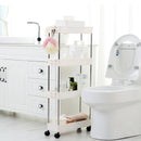 4 Tier Wire Shelf  Rack Metal Shelf Adjustable Home-save Garage Storage Wheel