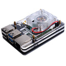 5-Layer Black/Transparent/RGB Colorful Acrylic Case Compatible ICE Tower Cooler for Raspberry Pi 4B with 4010 Cooling Fan