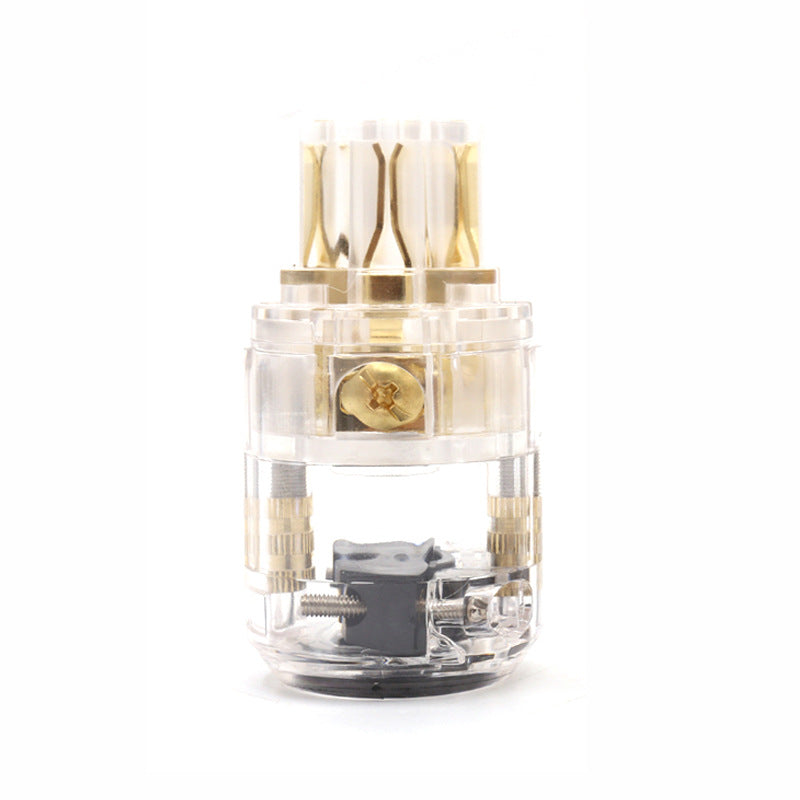 LEORY P-029E/C-029 EU version Power Plug IEC Audio Connector HiFi Brass For Audio Power Cable For Speaker