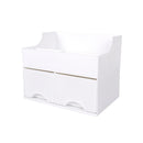 Desktop Storage Box with 2 Drawers Cosmetic Makeup Holder Sundries Organizer Office Home Supplies