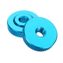 Suleve M6AN2 10Pcs M6 Knurled Thumb Nut w/ Collar Screw Spacer Washer Aluminum Alloy Multicolor