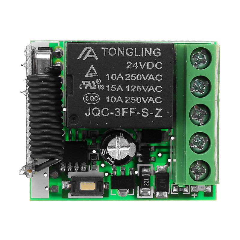 DC 24V 315/433MHz Universal Wireless Remote Control Switch 1CH Relay Receiver Module With Case