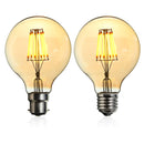 B22/E27 Dimmable G80 LED 6W Vintage Globe Cage Edison Filament Light Bulb Lamp AC220V
