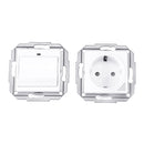 WiFi Smart Light Wall Switch Socket Outlet + 1 Gang Push Button Switch DE EU Smart Life Tuya Wireless Remote Control Work with Alexa Google Home