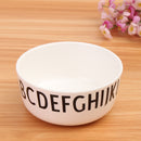 White Alphabet Bowl Kids Baby Toddler Feeding Anti-drop Dinner Snacks Safe Kids Bowl