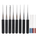 10 Pcs Lock Padlock Picking Kit Tools Unlocking Set 10 Unlock Tool +1 Transparent Lock Lock Picks Set