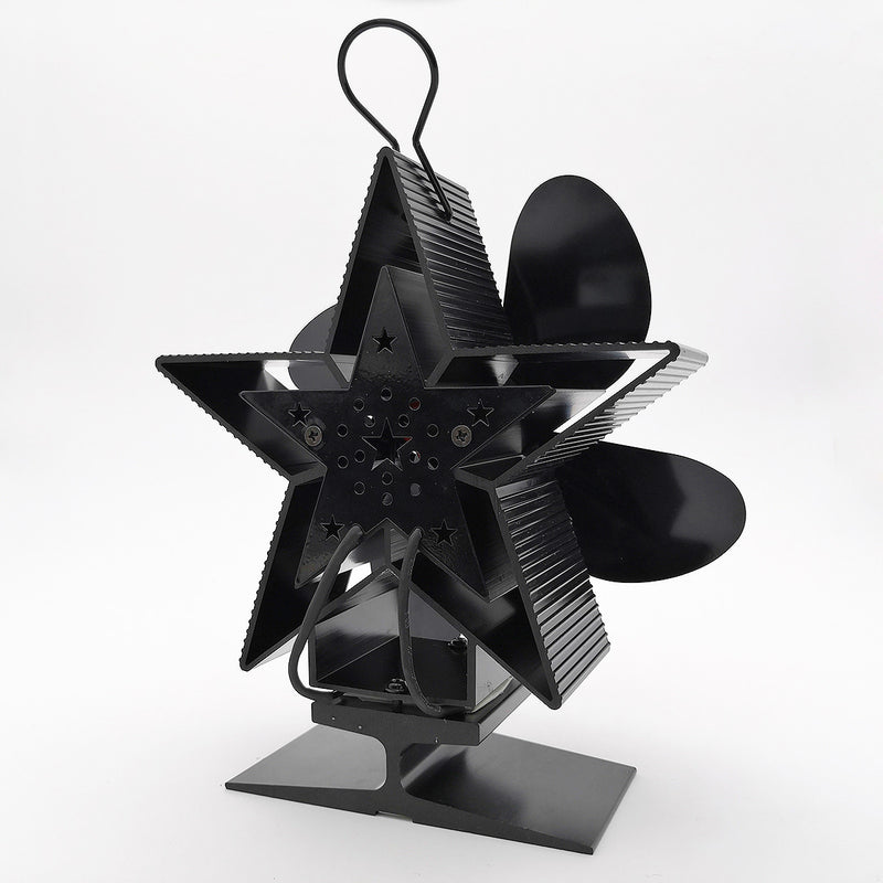 4-Blade Heat Powered Stove Fan for Wood/Log Burner/Fireplace Increases More Warm Air Eco-Friendly Household Fireplace Fan