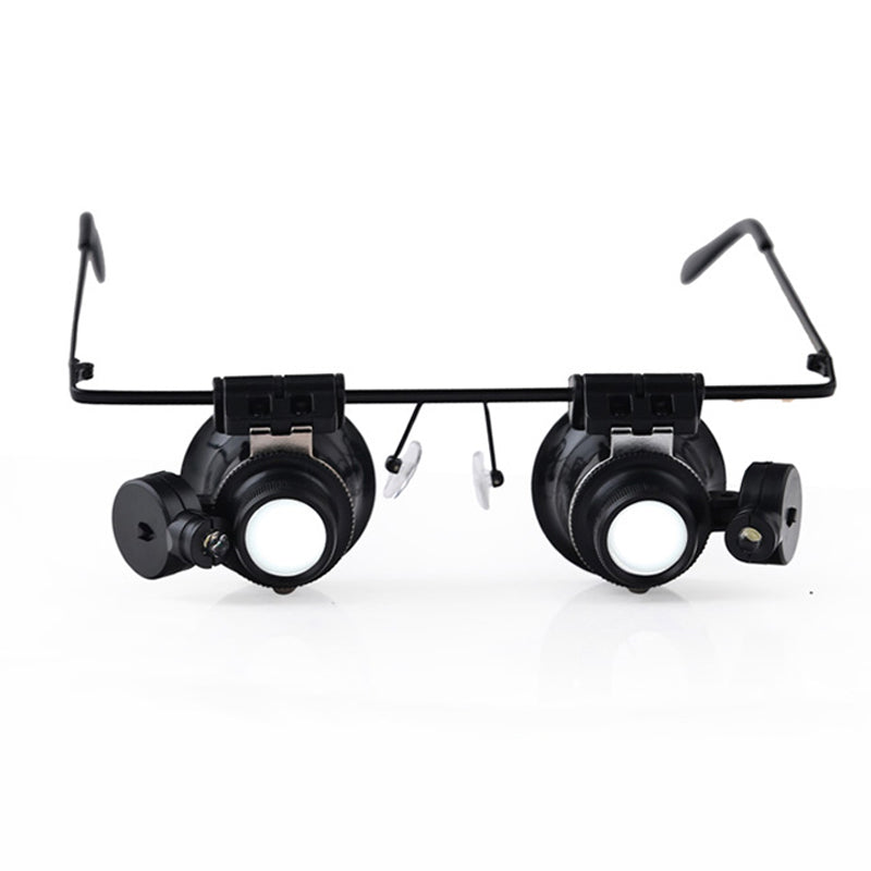 BIJIA 65008 20x LED Double Eye Magnifier Jewelry Watch Repair Tactical Hunting Riflescopes