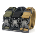 TUSHI MT3S 125cm Quick Release Magnetic Belt Nylon Adjustable Tactical Belt Punch Free Buckle Hunting Belt Portable Waistband