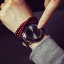 Touch Screen LED Waterproof Personality Tree Shaped Dial Leather Strap Lover Men Women Watch