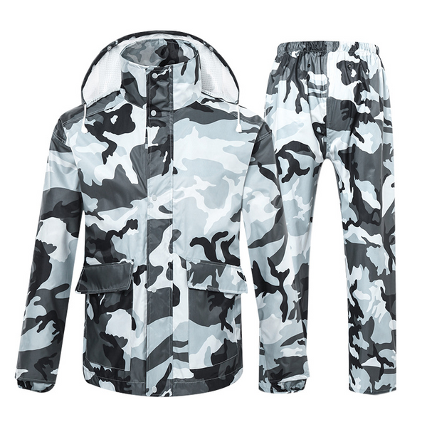 Camouflage Raincoat Suit Hiking Motorcycle Riding Thickened Waterproof Men Women Raincoats