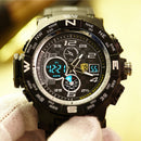 SBAO S8006-2 Dual Display Digital Watch Multifunction Men Fashion Back Light Alarm Sport Watch