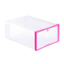 Foldable Clear Plastic Shoe Boxes Storage Organizer Stackable Tidy Display Box Baskets