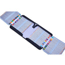 120 Holes PU Pencil Case Large Capacity Simple Solid Color for Girls Boys Pen Bag