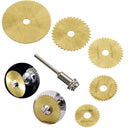 6Pcs HSS Circular Saw Blade Set 22-47mm Woodworking Cutters for Dremel Rotary Tools