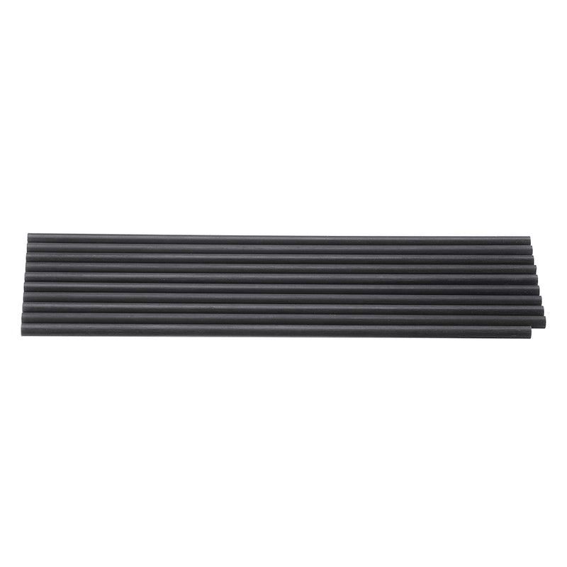 10Pcs/Set 200mm Round Carbon Fiber Tube Pure Carbon Hollow Pipe Roll Wrapped Matt Surface for RC Airplane DIY Tool