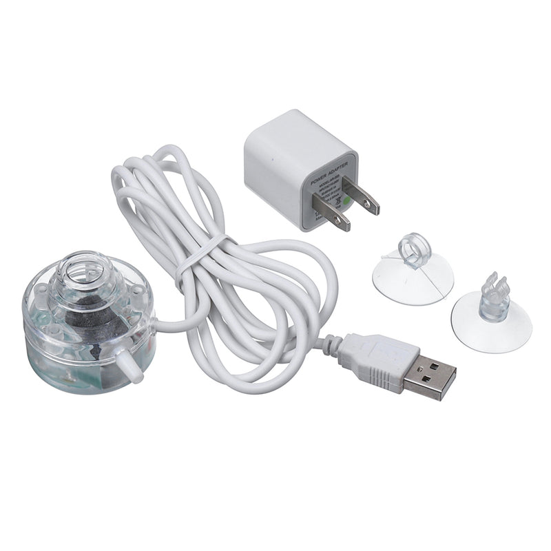 1W Aquarium Fish Tank Submersible LED Spotlight Air Bubble Light Underwater Lamp AC110V-220V