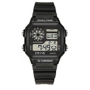STRYVE S8013 Black Strap Luminous Display Alarm Clock Countdown Date Wekk Men Digital Watch