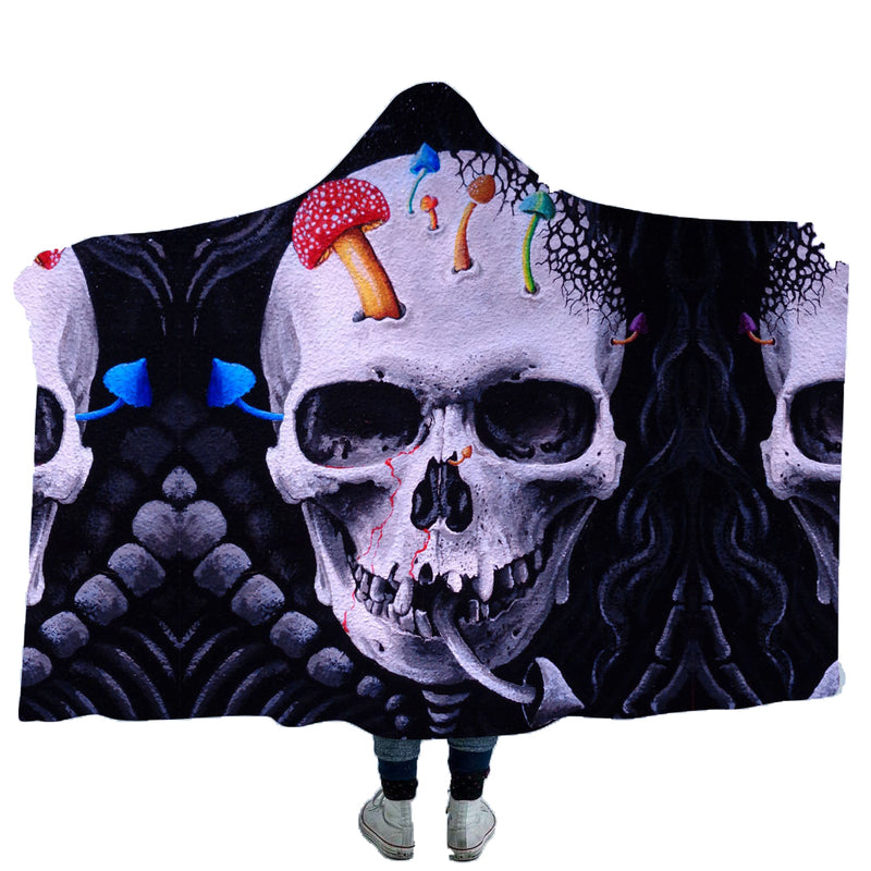 Hooded Blankets Flannel 3D Printed Galaxy Microfiber Wearable Thickened Blankets for Adults Kids