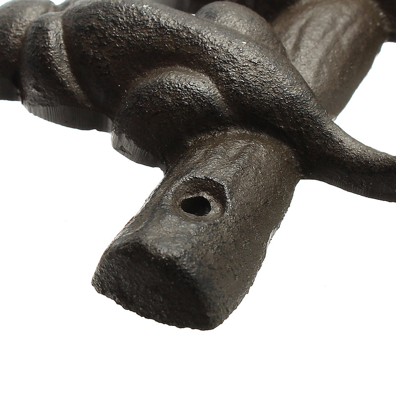 Cat Kitten Tail Cast Iron Wall Hook 6 Hooks Coat Keys Towel Rack Cloth Hanger Home Organizer