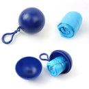 Outdoor Portable Raincoats Ball Moving Boxes Disposable Raincoat Camping Fishing Travel Emergency Poncho Key Chain