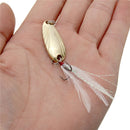 ZANLURE 10pcs Fishing Paillette Lure Bait Sequins Fishing Lure Treble Feather Hook