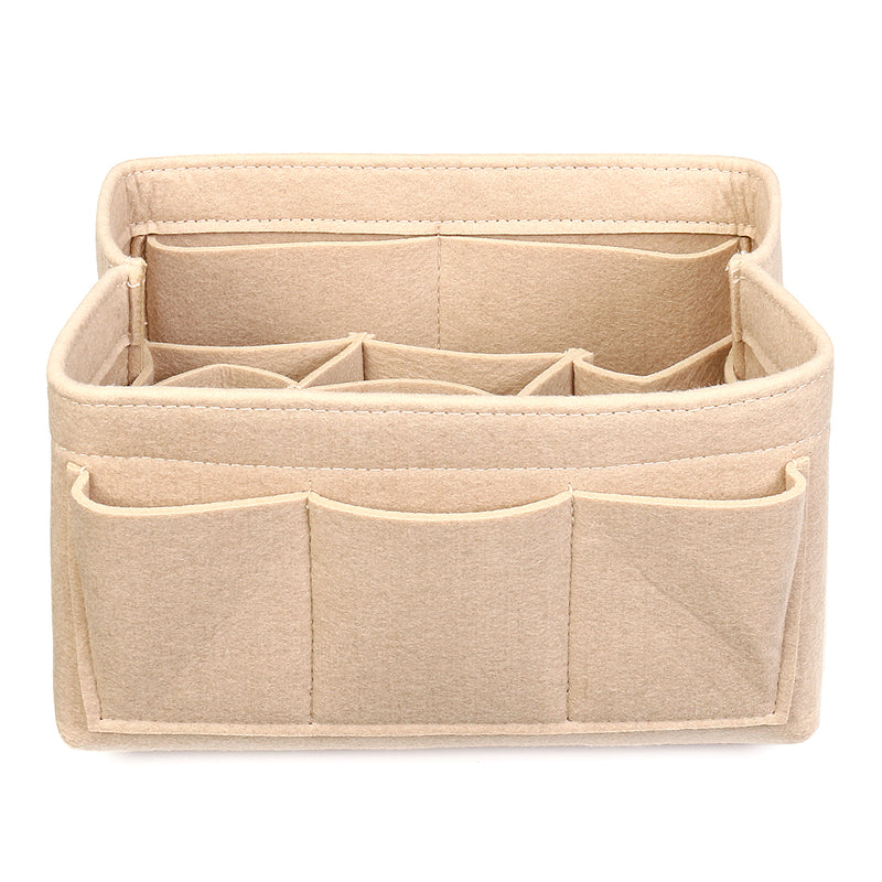 Felt Insert Bag Multi Pockets Handbag Purse Organizer Cosmetic Makeup Travel Desktop Organizer
