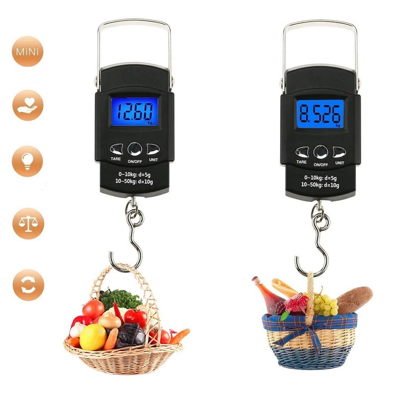 50kg Portable Digital Luggage Scale with 1m Ruler