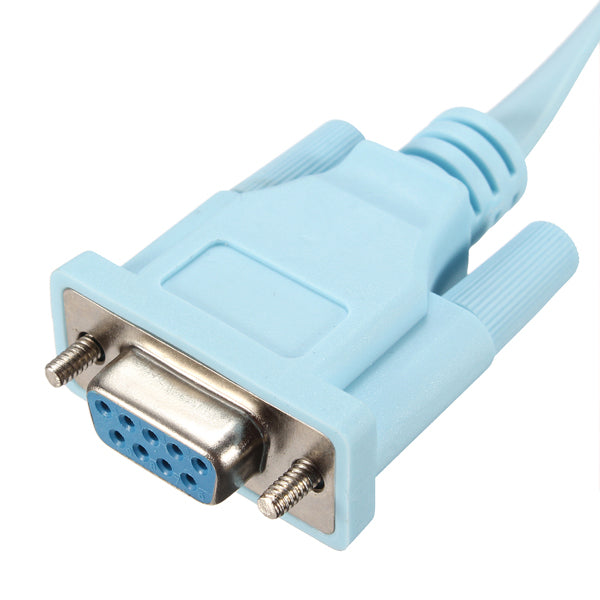 1.8M RJ45 Plug to DB9 D-SUB VGA 9 Pin Male Cable Adapter Converter Connector