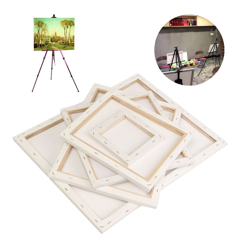 White Blank Square Canvas Painting Drawing Board Wooden Frame For Art Artist Oil Acrylic Paints