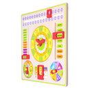 Childrens Kids Wooden Calender Clock Educational Learning Toys Gift Teach Time Dates