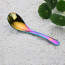 Rainbow Stainless Steel Chinese Spoon Round Earl Scoop South Scoop Thick Cooking Spoon 5 Colors