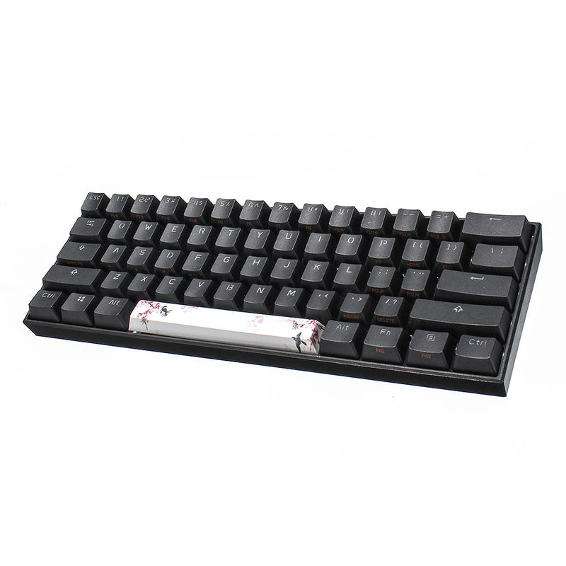 Five-sided Dyesub PBT Plum Blossom Delphinium Space Bar 6.25u Novelty Keycap