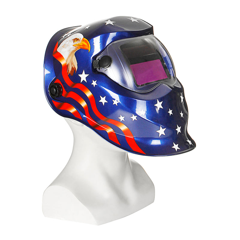 Solar Power Auto-Darkening Welding Helmet Arc Tig Certified Protective Mask