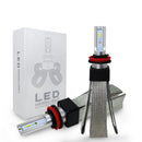 Roadsun 2pcs 12V/24V T8 LED Bulb H1/H4/H7/H11/9005/9006 White Headlights 60W 6000Lm COB Headlamp Auto Fog Light Lamp Bulb
