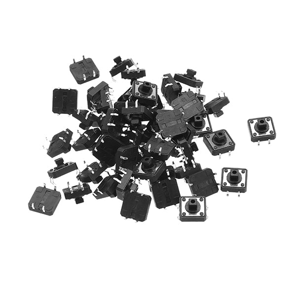 50pcs Tact Switch SMT SMD Tactile Membrane Switch Push Button 12x12x7.3mm