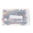 Electronics Component Basic Starter Kits with 400 Tie-points Breadboard Cable Resistor Capacitor LED Potentiometer