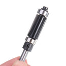 Drillpro 1/4 Inch Shank Double Bearing Router Bit Double Edge Straight Woodworking Trimming Cutter