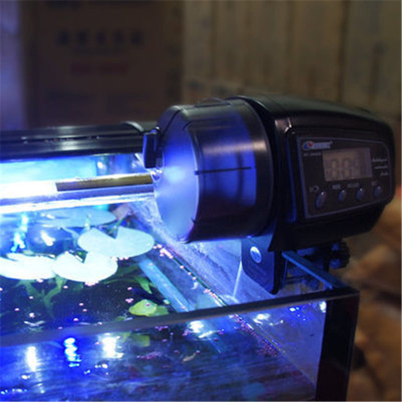 Mrosaa LCD Electronic Automatic Fish Feeder Dispenser Timer Automatic Tank Food Feeding Machine Aquarium Auto Fish Feeder Timer