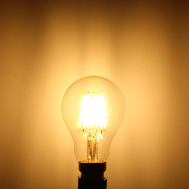 Dimmable B22 A60 6W Pure White Warm White COB Filament Edison Retro Light Lamp Bulb AC220V