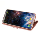 Bling Glitter Luxury Flip PU Leather Zipper Wallet Phone Bag with Multi Card Slots Stand Protective Case for iPhone 11 / iP XR / iP 7 / iP 8