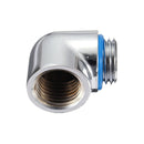 Chromed Water Cooling 90 Degree Angle G1/4 Thread Nozzle Fitting Adapter
