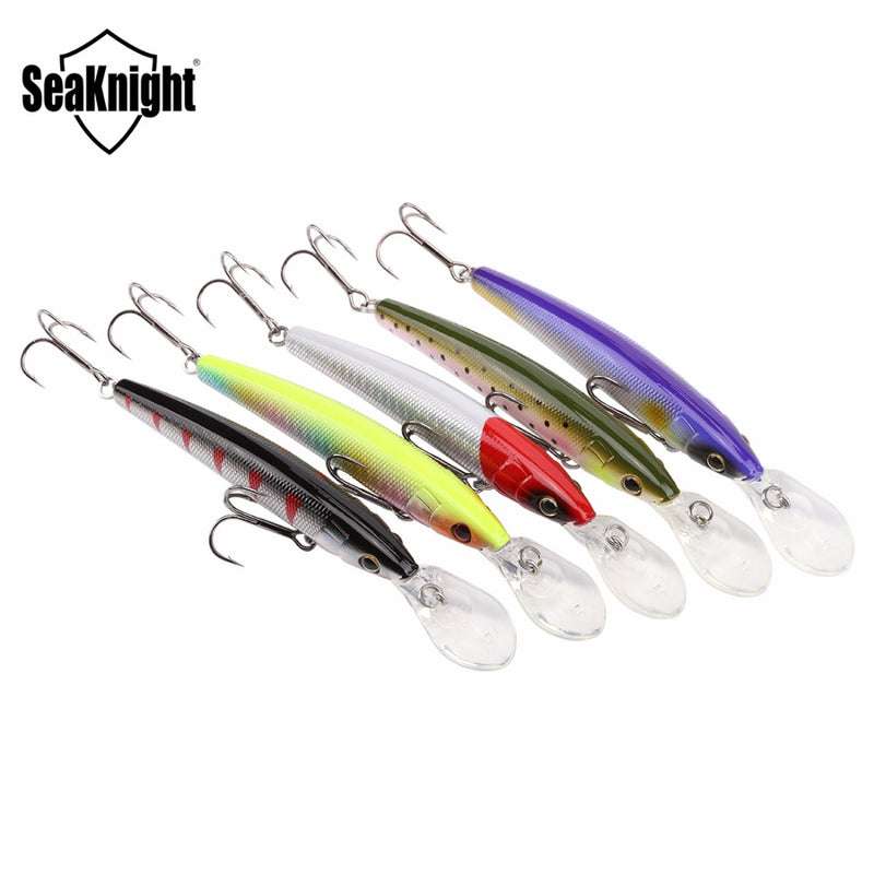 SeaKnight SK014 1PCS 12g 95mm Minnow Fishing Lures 0-1.8M Slim Minnow Hard Bait Artificial Bait