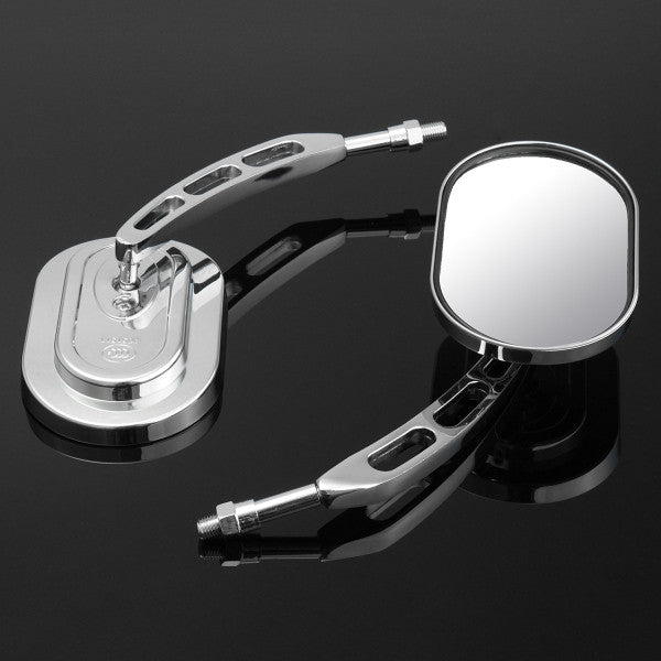 10mm Pair Rear View Mirrors For Harley Davidson Softail Springer Heritage Electra Glide