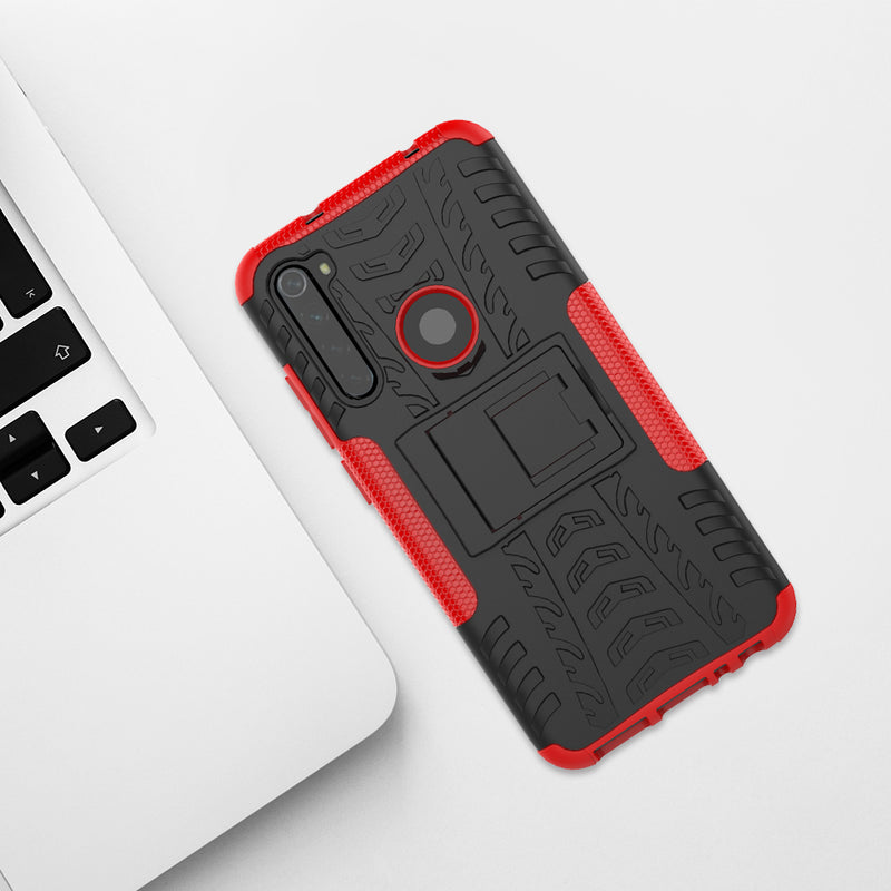 Bakeey 2 in 1 Armor Shockproof Non-slip with Bracket Stand Protective Case for Xiaomi Redmi Note 8