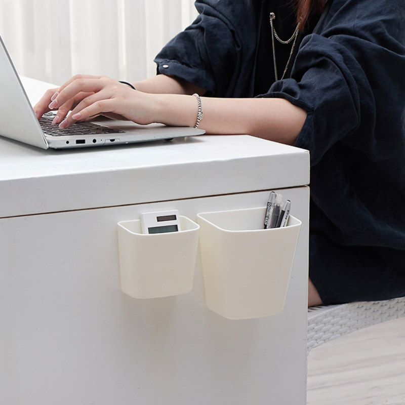 Multifunctional Storage Box Free of Punch without Cover ABS Container for Phone the Remote Control Desktop Organizer Charging Plug Holder Wall