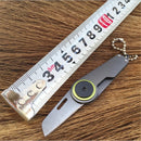 Multifunctional Portable Mini Folding Outdooors Camping Tools Survival Steel Key Chain Grey