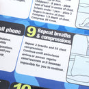 CPR Resuscitation Chart DRSABC Safety Sign Compliant PVC Wall Sticker Swimming Pool Spa