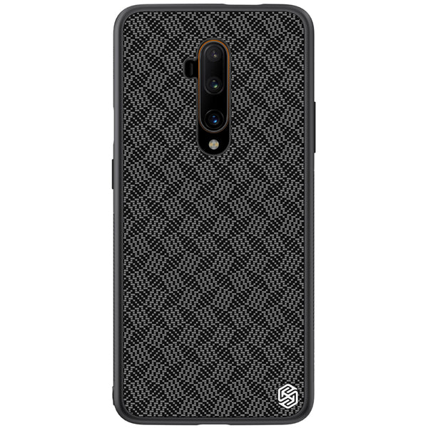 For OnePlus 7T Pro Case NILLKIN Lattice Pattern Double-Layer Carbon Fiber Ultra-thin Anti-Scratch Non-Slip Protective Case